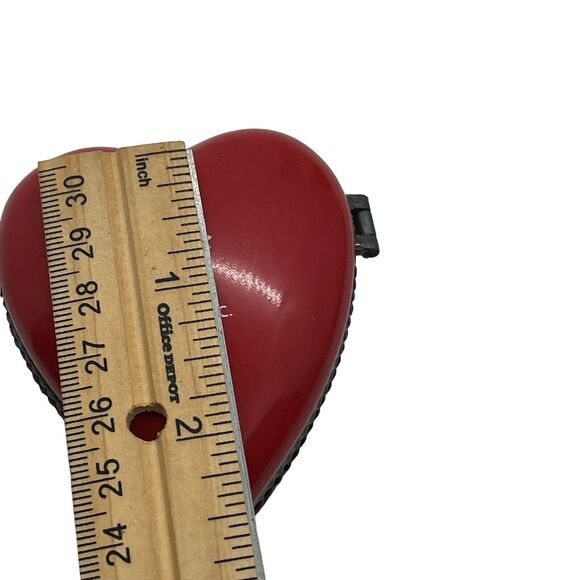 Hallmark Heart Trinket Box Porcelain Rose Painted Detail Retro Valentine Love - Picture 3 of 16